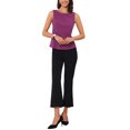 thumbnail image 2 of INSPIRE CHIC Women's Boat Neck Tops Sleeveless Business Work Summer Tank Top XL Plum, 2 of 6