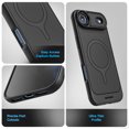 thumbnail image 5 of Encased Thin Armor for iPhone Air Magnetic Case (Compatible with MagSafe) Slim Flexible Rubber Grip Cover (Black), 5 of 8