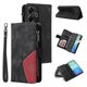thumbnail image 1 of Dual-Color 9 Card Slots Zipper Wallet Leather Phone Case for & Android, 1 of 4