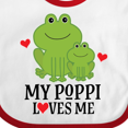thumbnail image 4 of Inktastic My Poppi Loves Me Grandson Frog Boys Baby Bib, 4 of 4