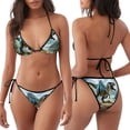 thumbnail image 3 of Fotbe Lake Forest Dinosaur A Traje de Baño para Mujer de Dos Piezas – Bikini Sexy de Tirantes Tipo Halter con Diseño Triangular, 3 of 6