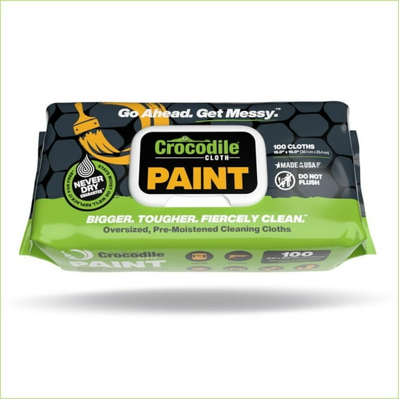Crocodile Cloth Paint Cleaning Wipes - Surface Prep, Disposable - 100 Wipes