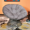 thumbnail image 2 of OSP Home Furnishings Papasan White Wicker Chair with White Cushion, 2 of 5