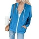 thumbnail image 1 of Puntoco - Sudadera con capucha para mujer, con cremallera completa, manga larga, ligera, con bolsillos Puntoco Puntoco-7918, 1 of 9