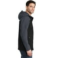 thumbnail image 3 of Port Authority Hooded Core Soft Shell Jacket-S (Black/ Battleship Grey), 3 of 6