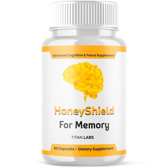 Honey Shield Advanced Brain Support Formula Supplement HoneyShield 60 Capsules
