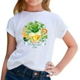 thumbnail image 3 of Playeras Gibobby para Niñas Día de San Patricio Camisetas de manga corta con cuello redondo 8-9 Años, 3 of 5