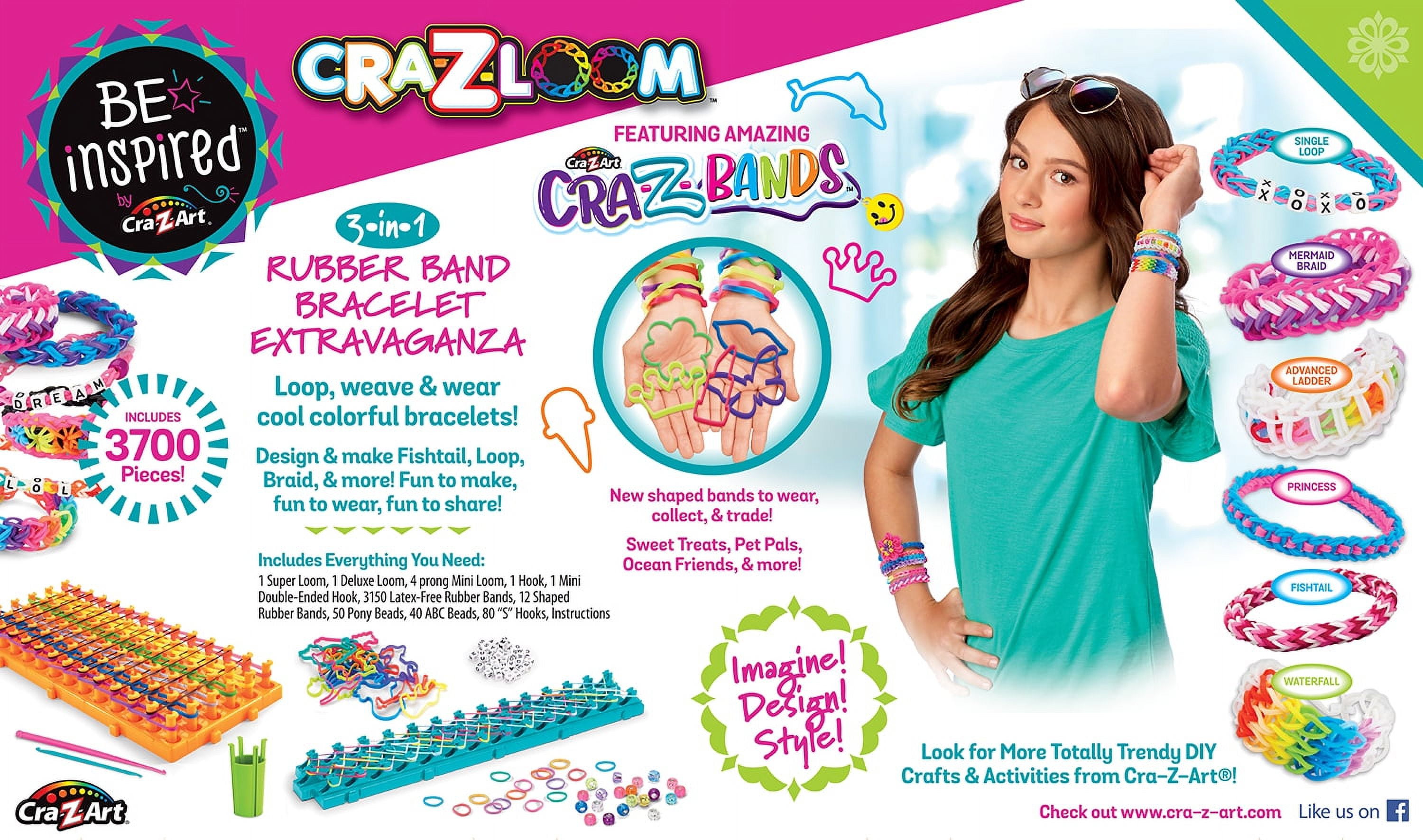 CRA-Z-ART Crazloom Loom Band Toys, Creative Toy, Rubber Band Toy,  Friendship Bracelets & Shimmer n Sparkle Squish Magic Bubble Bands Loom  Band Making kit : : Toys & Games
