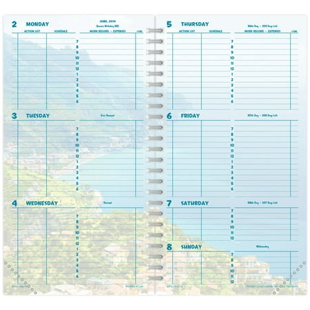 - Day-Timer Coastlines 2-Page-Per-Week Planner Refill Pocket Size -