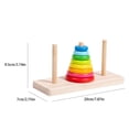 thumbnail image 3 of maskred Colorful Colorful Wooden Mind Training Toy For Developing Children S Skills Sturdy Rainbow Tower 10 layers of color, 3 of 6