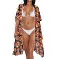thumbnail image 3 of HELLHERO Spain Flag Heart & Soccer Ball Kimono Cover-Up - Lightweight Breathable Beachwear for Summer Vacation, Pool & Resort Trips, 3 of 6