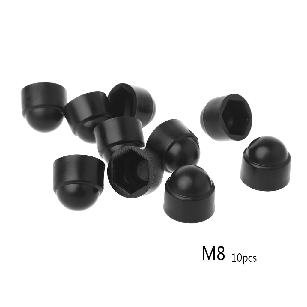 20 x M16 Black Dome Bolt Nut Protection Caps Covers Exposed Hex 10mm Spanner 