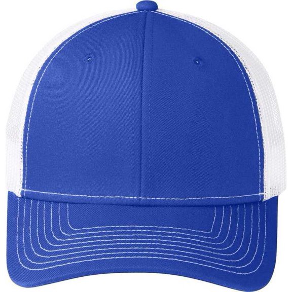 Port Authority C112 Snapback Trucker Cap - True Royal/ White