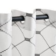 thumbnail image 3 of Elegant Diamond Sheer Grommet Curtain Panel (Set of 2), Grey, 3 of 4