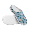 thumbnail image 3 of Lsque Rose Flowers Pattern Womens Comfort Cotton on Scuff With Memory Foam and Anti-skid Sole Slipper-46/47, 3 of 7