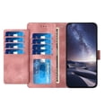 thumbnail image 4 of TECH CIRCLE Stylish Wallet Case for iPhone 15, Built-in 8 Card Slots/1 Cash Slot, Stand Function, with Wrist Strap, Cute Embossed Butterfly PU Leather Flip Case, Pink, 4 of 7