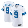 thumbnail image 1 of Youth Detroit Williams 9 White Player Game Stitched T-shirts Performance Top, Large, 1 of 2