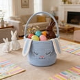 thumbnail image 5 of Viflosae Easter Decoration Personalized Easter Basket Easter Storage Basket and Hand-woven Rabbits-shaped Storage Basket and Holiday Decorative Storage Basket and Home Decor Baskets, 5 of 7