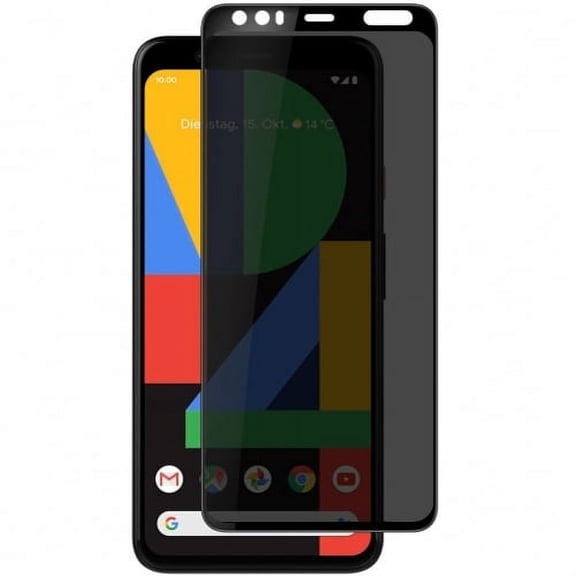 Tempered Glass Privacy Screen Protector for Google Pixel 4 XL - Full Cover Anti-Peep Anti-Spy 3D Edge Curved Case Friendly M1W Compatible With Google Pixel 4 XL