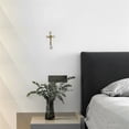 thumbnail image 5 of Golden St Benedict Crucifix Metal Wall Art, 7.8x4.1 Inch Cross, White Wall Decor, Saint Benedic Cross for Home Decoration, Catholic Gift, 5 of 7
