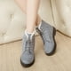 thumbnail image 4 of Botas de nieve de talla grande para invierno, zapatos cálidos para mujer, botas cortas, tacón plano, zapatos coreanos de algodón para mujer, 4 of 6