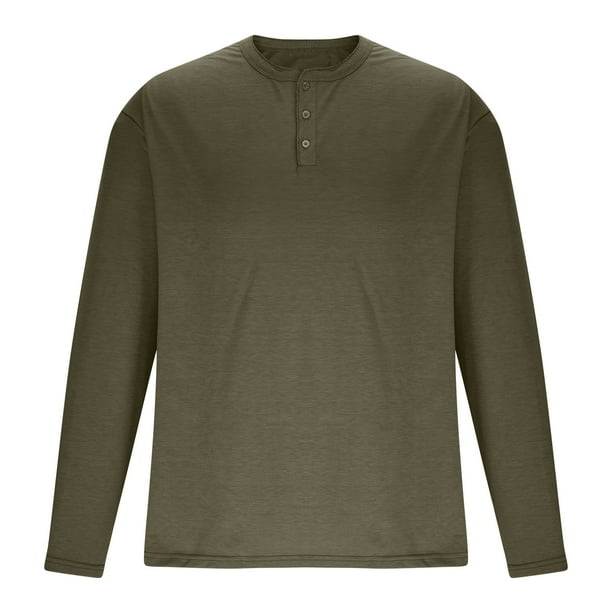 トップス ARGUE COTTON SILK MODEST HENLY T-SHITS Xysaqa Men's Regular Fitted Long-Sleeve Henleys Shirt Men's
