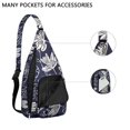 thumbnail image 3 of Vintage Wildflower Sling Backpack - Romantic Rose & Peony Print, Fashionable Multi-Functional Crossbody Bag, 3 of 4