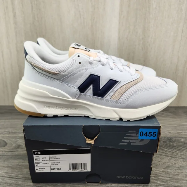 New Balance 997R Size 10.5 Mens White Black Blue Casual Shoes Sneakers