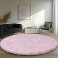 thumbnail image 4 of SARAG 8x8ft Round Rug for Bedroom,Furry Carpet for Children Kids Room,Pink, 4 of 8