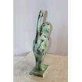 thumbnail image 6 of Nifao Aluminum Cat Statue With Green Patina Finish, Timeless Elegance – Home Decor Sculpture, 11"L x 5"W x 20"H, 6 of 11