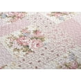 thumbnail image 5 of Chezmoi Collection 3-Piece Pre-Washed Printed Rosy Floral Patchwork Cotton Quilt Set, 5 of 8