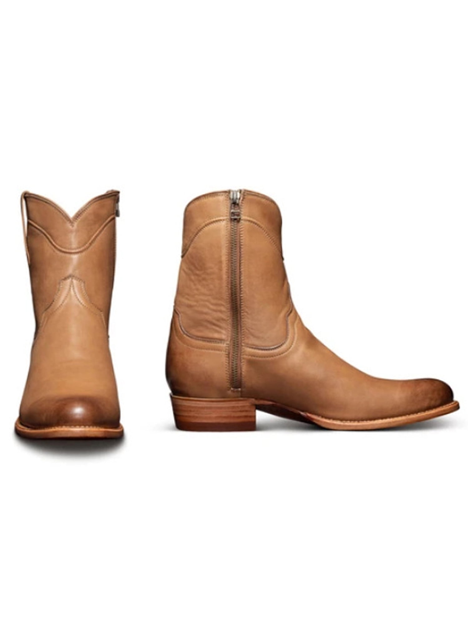 Men's Woolen Velvet Cowboy Boots Zip-Up Ankle Calf Ethiopia Ubuy