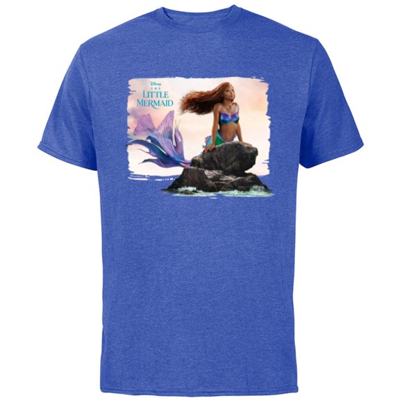 Disney The Little Mermaid Ariel Live-Action Movie Sea Rock - Short Sleeve Cotton T-Shirt for Adults - Customized-Royal Heather