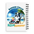 thumbnail image 2 of Border Collie Hello Summer Beach Theme with Sunglasses and Tropical Cocktail Spiral Bound Journal Borders Dog Lovers Gifts Idea 5x7in Spiral Notebook - 00009, 2 of 5