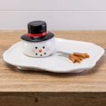 thumbnail image 2 of Melted Snowman Glossy White 10 x 9 Ceramic Dolomite Christmas Plate Spreader Set, 2 of 2