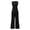 Black., variant on Demin 2 Piece Set for Women,Jean Outfits Set,Solid Color Sleeveless Button Zipper Wide Leg Pants Casual Outfit Set