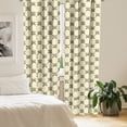 thumbnail image 2 of Ambesonne Butterfly Curtains, Folk Tribal Ornament Moth, Pair of 28"x95", Cream Caramel and Pale Green, 2 of 5