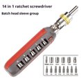 thumbnail image 3 of Kugisaki Multi-angle 14 In 1 Screwdriver Ratchet Plates Hand Shaped Screwdriver Screwdriver Screwdriver Bent Plums Crosss Screwdriver Head on Clearance, 3 of 8