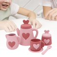 thumbnail image 1 of Jugues de la fiesta de té para niños Juguetes de mesa con tetera, tazas de té, cucharas y platillo Early Educational Montessori Toy for Gift rojo, 1 of 10