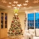 thumbnail image 2 of Árbol de Navidad con luz en forma de estrella, árbol de Navidad con forma de estrella y proyector de copos de nieve LED giratorios, estrella navideña dorada en 3D para interiores y exteriores, 2 of 5