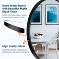 thumbnail image 4 of 28 inch Black Round Mirror, Wall Mounted Bathroom Mirror with Metal Frame, Modern Home Decor, 4 of 8