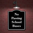 thumbnail image 2 of No Passing School Buses BLACK Aluminum Composite Sign 20''x24'', 2 of 9