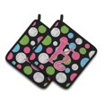 thumbnail image 1 of Monogram Initial K Polkadots and Pink Par de agarraderas LingWen 8390605790447, 1 of 1