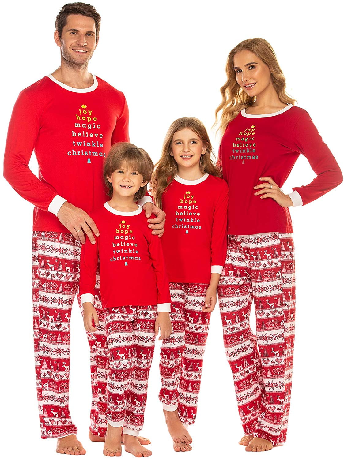 Pjs pyjamas Peroptimist Family Pajamas Soft Christmas 2 Pieces Top and Pants