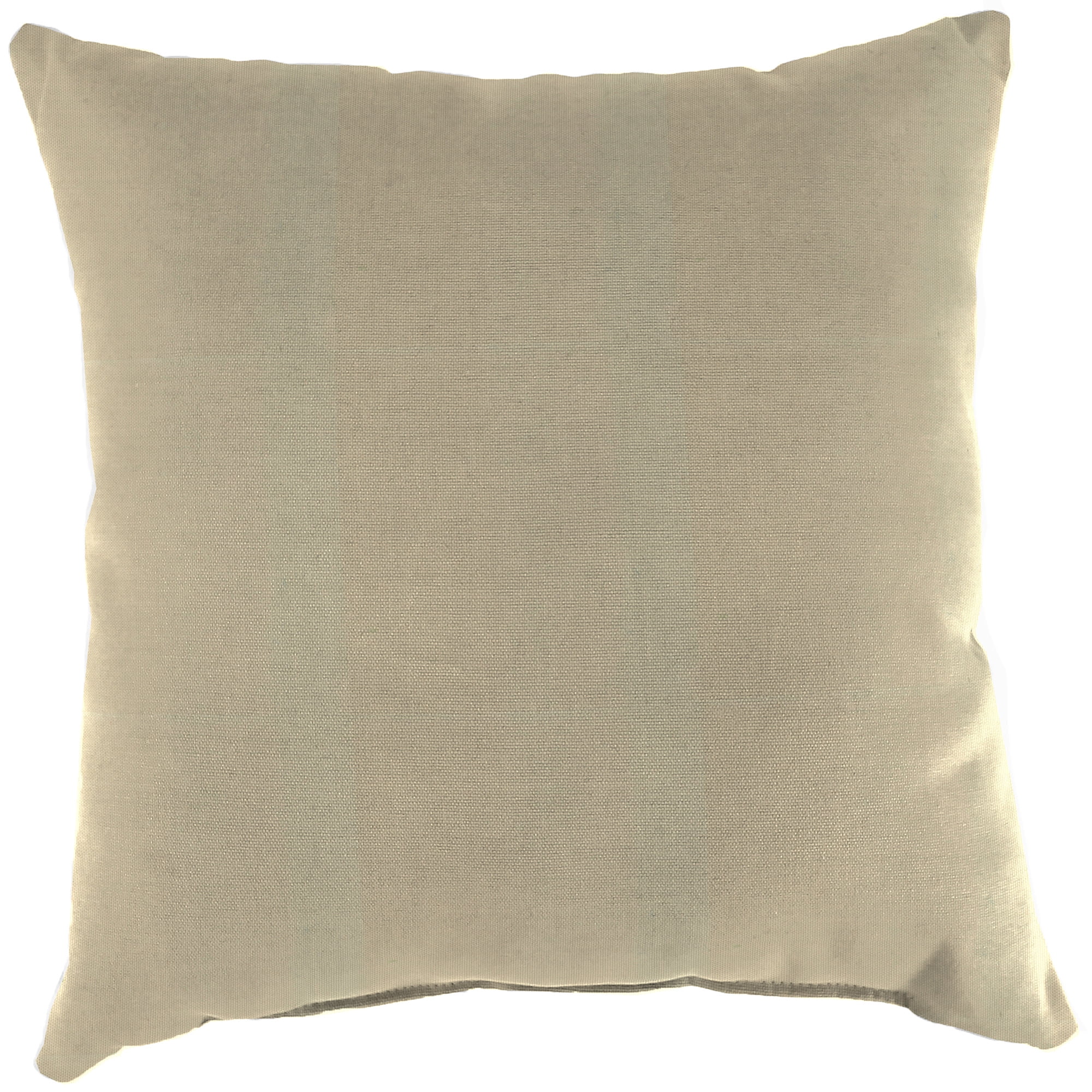 Jordan Manufacturing 20" x 20" Canvas Pebble Beige Solid Square Outdoor Throw Pillow (2 Pack)