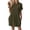 Army Green, variant on YUEVORA Women's Casual Solid Color Round Neck Short Sleeve T-Shirt Dress with Pockets, Loose Fit A-Line Dress for Spring & Summer