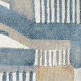 thumbnail image 2 of LR Home Blue/Beige Modern Abstract Performance Washable Indoor Area Rug, 2 of 8