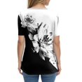 thumbnail image 4 of NAMTYQX Tops for Women 2025 Comfort Short Sleeve Button V Neck Baggy Soft Plus Size Fashion Lounge White Size L, 4 of 5