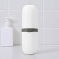 thumbnail image 4 of Travel Toothbrush Cup,Capsule Wash Gargle Container,Acrylonitrile Butadiene Styrene Material,Separable into Two Cups,Sealed Dust-Proof Design,for Toothbrush Toothpaste Storage,Portable for Travel, 4 of 9