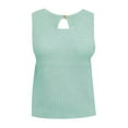 thumbnail image 5 of Mittory Women's Crew Neck Sweater Vest Summer Sleeveless Knit Tank Tops Back Button Hollow Pullover Vests, 5 of 5